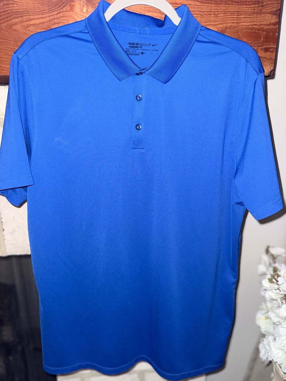 Nike Golf Dri-Fit Standard Fit Polo Shirt Blue Size L